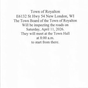 Spring Road Inspection for 2026